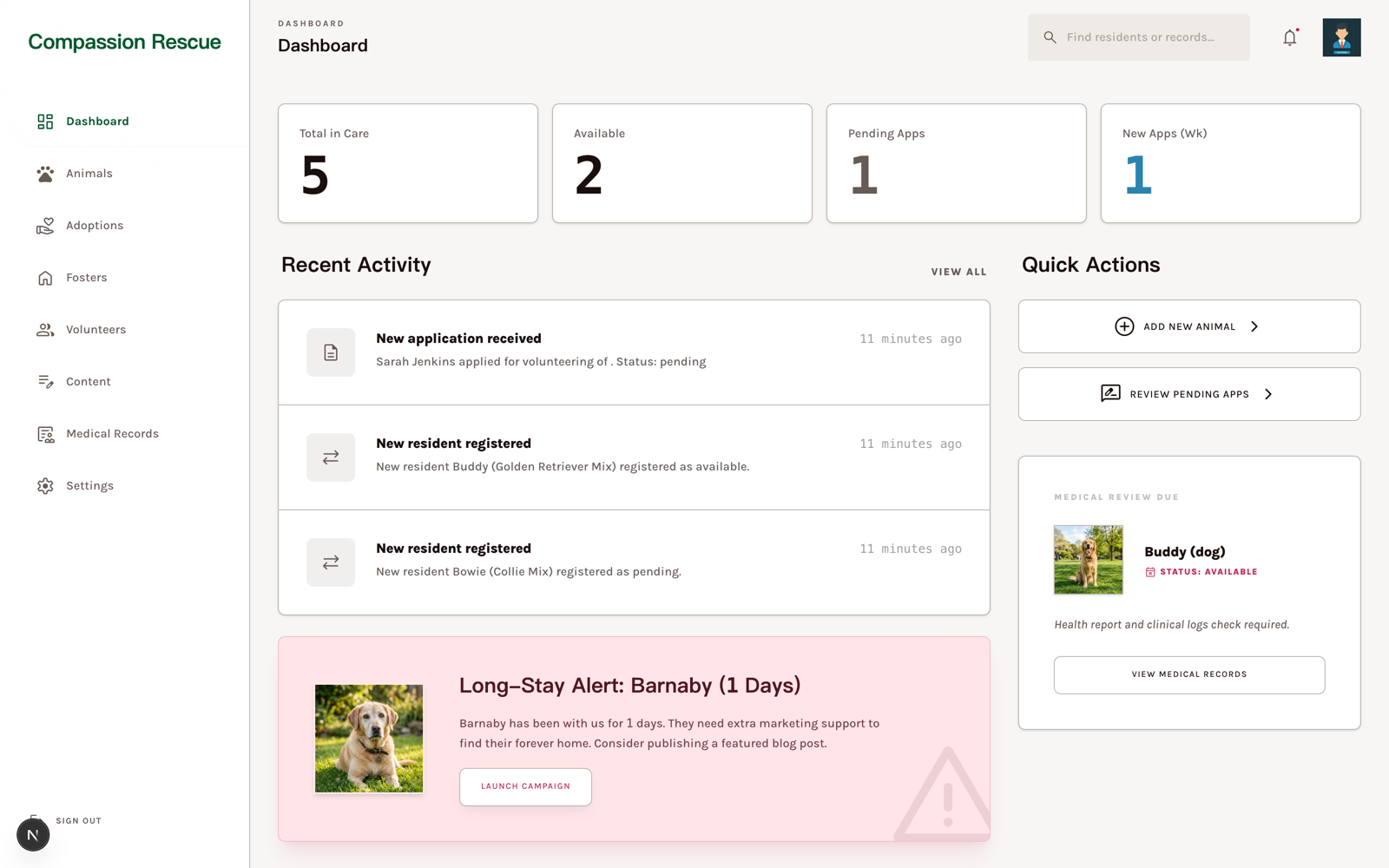 Admin Dashboard