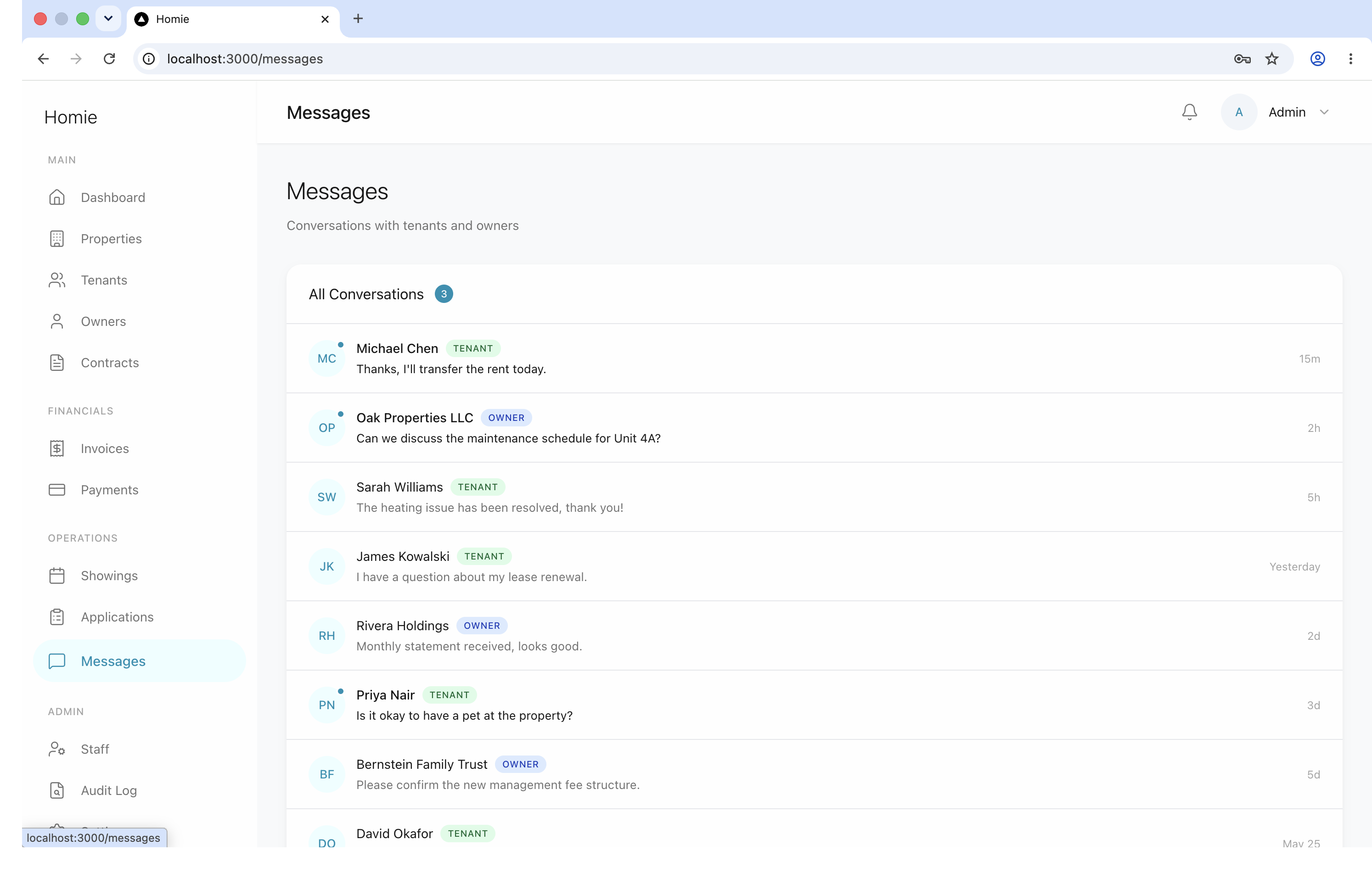 Messages