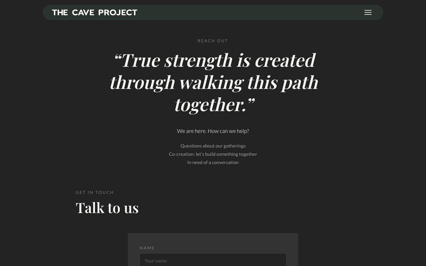 Contact page